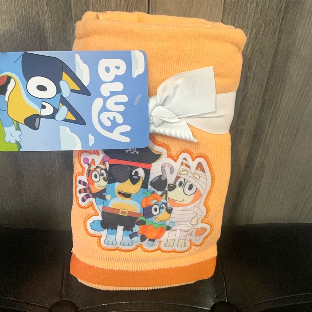New Halloween Bluey Heeler Family In Costume Orange Cotton Hand Towels Pack of 2
